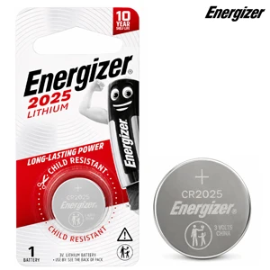 Energizer 3V Lithium Coin Battery with Baby Secure Technology – Long-Lasting Power, 1 Pcs (CR2025)